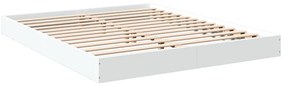 vidaXL Πλαίσιο Κρεβατιού Λευκό 160x200 εκ. Επεξεργασμένο Ξύλο