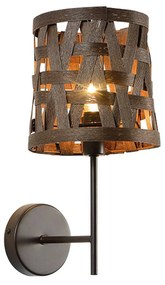 Φωτιστικό Τοίχου ML307211WB Brown Metal