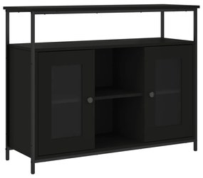 vidaXL Μπουφές Μαύρος 100x35x80 εκ. από Επεξεργασμένο Ξύλο