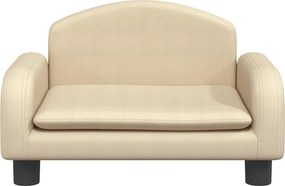 vidaXL Κρεβάτι Σκύλου Κρεμ 50 x 40 x 30 εκ. Υφασμάτινο