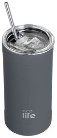 Ecolife Θερμός - Ποτήρι Για Καφέ Ανοξείδωτο 500ml Γκρι 33-BO-4127