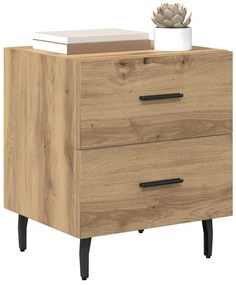 vidaXL Κομοδίνο με συρτάρι 2 pcs artisan δρυς 40 x 35 x 47.5 εκ