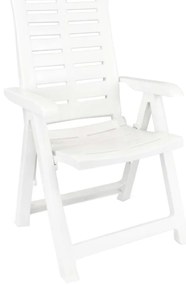 vidaXL Τραπεζαρία Κήπου Σετ 3 Τεμαχίων Λευκή από Πολυπροπυλένιο