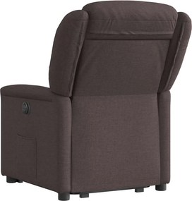 vidaXL Πολυθρόνα Ηλεκτρική Ανακλινόμενη Ανύψωση Σκ. Καφέ Υφασμάτινη