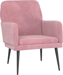 vidaXL Πολυθρόνα Ροζ 62 x 79x 79 εκ. Βελούδινη