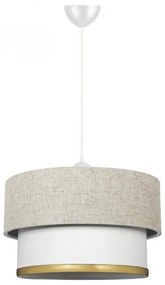 FOCUS 204-0100 Μοντέρνο Κρεμαστό Φωτιστικό Kαπέλο Μονόφωτο 1 x E27 IP20 Λευκό Ύφασμα-Μ30 x Π30 x Υ70cm Globostar-204-0100-Λευκό 204-0100