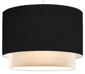 Φωτιστικό οροφής Tachi Ε27 σε μαύρο-κρέμα απόχρωση Φ30x20εκ 30x30x20 εκ.