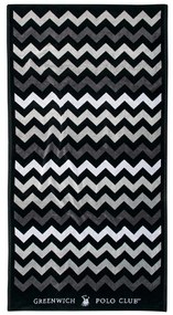 Πετσέτα Θαλάσσης 4007 Black-Grey Greenwich Polo Club Θαλάσσης 90x180cm 100% Cotton
