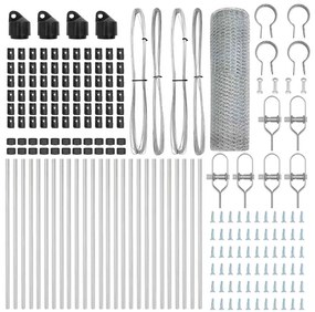 vidaXL Στύλος Περιφράξεων Ασημί 50 x 0,5 μ (13 χιλ. πλέγμα) Ατσάλι
