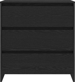 vidaXL Πλαϊνό γραφείο 2 pcs Μαύρο 70 x 41 x 75 εκ. Επεξεργασμένο ξύλο