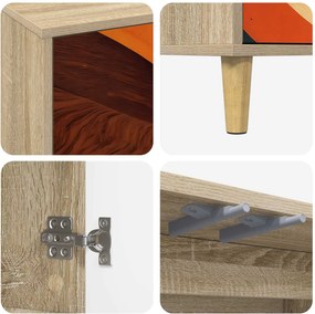 vidaXL Πλαϊνό γραφείο BONN Sonoma 69 x 33 x 75 εκ. Επεξεργασμένο Ξύλο