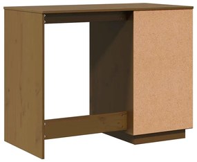 vidaXL Γραφείο Καφέ Μελί 95 x 50 x 75 εκ. από Μασίφ Ξύλο Πεύκου
