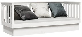 vidaXL Κρεβάτι ημέρας χωρίς στρώμα Λευκό 75x190 cm Στερεό ξύλο πεύκο