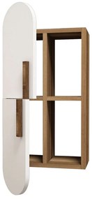 Ραφιέρα Τοίχου HM9522.03 35x22x80cm Walnut-White Μελαμίνη