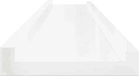 vidaXL Ράφια Τοίχου 4 τεμ. Γυαλιστερό Λευκό 100 x 9 x 3 εκ.