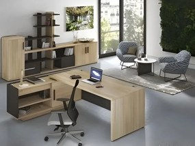 Γωνιακό γραφείο Marbrand-Αριστερή-Fusiko-Mavro-Μήκος:200εκ.