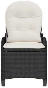 vidaXL Πολυθρόνα με Κα cushions Μαύρο Πολυεστέρας