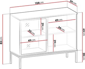 Μπουφές Haven I - 104.00Χ39.00Χ83.00cm