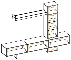 Swap XIX Σύνθεση Καφέ δρυς 280x180x40