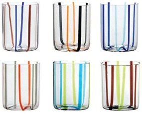 Ποτήρι Tirache (Σετ 6Τμχ) TR00199 350ml Multi Zafferano Glass
