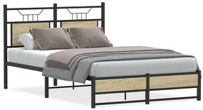 vidaXL Πλαίσιο Κρεβατιού Χωρ. Στρώμα Sonoma Δρυς 120x200εκ. Επ. Ξύλο