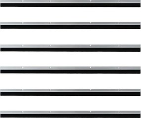 vidaXL Σφραγίδες πόρτας με βούρτσες που προσαρτώνται 6 pcs Ασημί