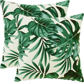 vidaXL Κάλυμμα Μαξιλαριού 2 pcs HEERLEN Σχέδιο Φύλλων 40 x 40 cm