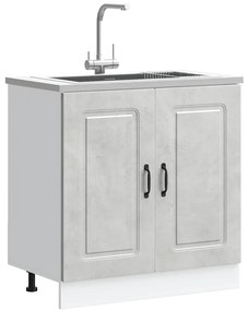 vidaXL Ντουλάπι βάσης νεροχύτη Kalmar Γκρι Sonoma 80x46x81,5 εκ.