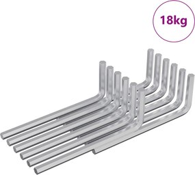 vidaXL Εξαγωνικό Κλειδί 4675 pcs Ασημί 20 x 52 χιλ. Ατσάλι