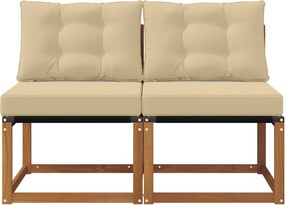 vidaXL 2 Τεμάχιο Εξωτερικός μεσαίος καναπές