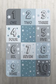 Χαλί Παιδικό Numerals 288 Grey-Blue DimCol 135X200cm