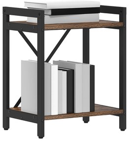 vidaXL Βιβλιοθήκη Καπνιστή δρυς 40 x 30 x 48.5 εκ Επεξεργασμένο ξύλο