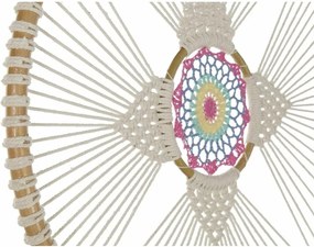 Ονειροπαγίδα DKD Home Decor Λευκό Πολύχρωμο Φυσικό Φτερά Boho 52 x 1 x 145 cm (1 μονάδα)