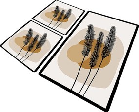 Bathmat Set (3 Pieces) Day Sunrise Multicolor