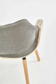 K396 chair, color: light oak / grey DIOMMI V-CH-K/396-KR-J.DAB