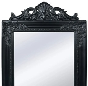 vidaXL Καθρέφτης Επιδαπέδιος με Μπαρόκ Στιλ Μαύρος 160 x 40 εκ.