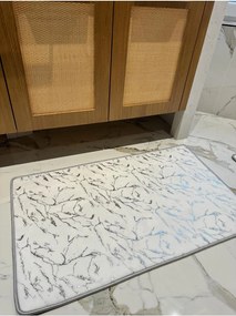 Stewehome Σετ 2 τεμαχίων μπανμπού χαλιών μπάνιου με αντιολισθητική δερμάτινη βάση και ψηφιακή εκτύπωση 60x100x6 cm
