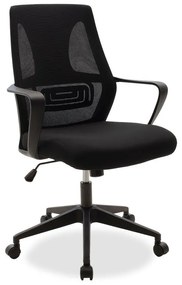 Καρέκλα γραφείου εργασίας Maestro pakoworld με ύφασμα mesh χρώμα μαύρο