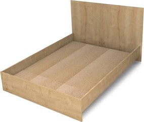 Κρεβάτι Troy Megapap χρώμα φυσικό οξιάς 140x190εκ.