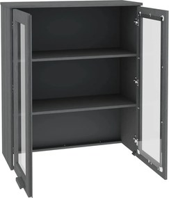 vidaXL Πάνω Μέρος Ντουλαπιού HAMAR Γκρι 85x35x100 εκ. Μασίφ Πεύκο
