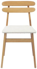 vidaXL Καρέκλα τραπεζαρίας 2 pcs Φυσικό και Ανοιχτό