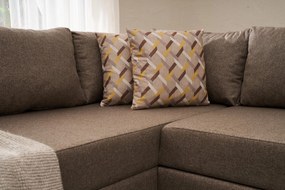 Corner Sofa-Bed Aly Arzilla Right - Brown Brown