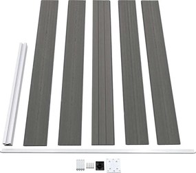 vidaXL Πάνελ Περίφραξης Γκρι 175 x 105 εκ. από WPC