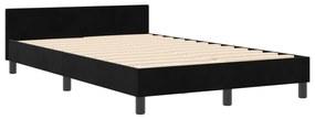vidaXL Κρεβάτι Μαύρο 120x190 εκ. Βελούδο