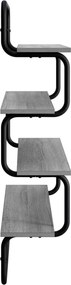 vidaXL Ράφι 4-επίπεδο Γκρι Sonoma 60 x 24,5 x 104 εκ