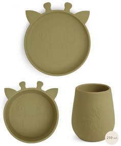 Nuuroo Bo Σετ φαγητού σιλικόνης 3τμχ Olive Green