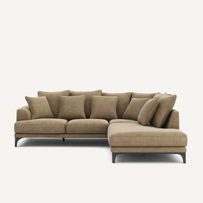 Γωνιακός καναπές από βελούδο stonewashed, ARMENTO