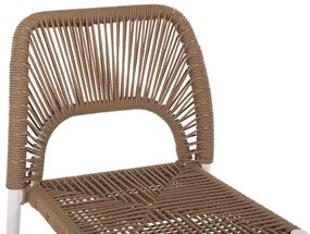 ΣΚΑΜΠΟ ΑΛΟΥΜΙΝΙΟΥ ΜΕ RATTAN ΜΕΣΑΙΟΥ ΥΨΟΥΣ ΛΕΥΚΟ HM5920.01 46x58x95Yεκ. (1 Τεμμάχια)