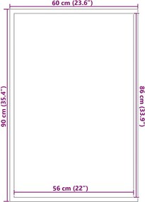 vidaXL Πατάκι Εισόδου Μαύρο 60 x 90 εκ.