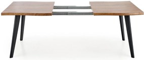 Jackson Ανοιγόμενη Τραπεζαρία Καφέ / Μαύρο 150-210x90x75